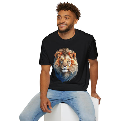 Gildan Softstyle Lion Print T Shirt Floral Tee For Unisex Everyday Comfort
