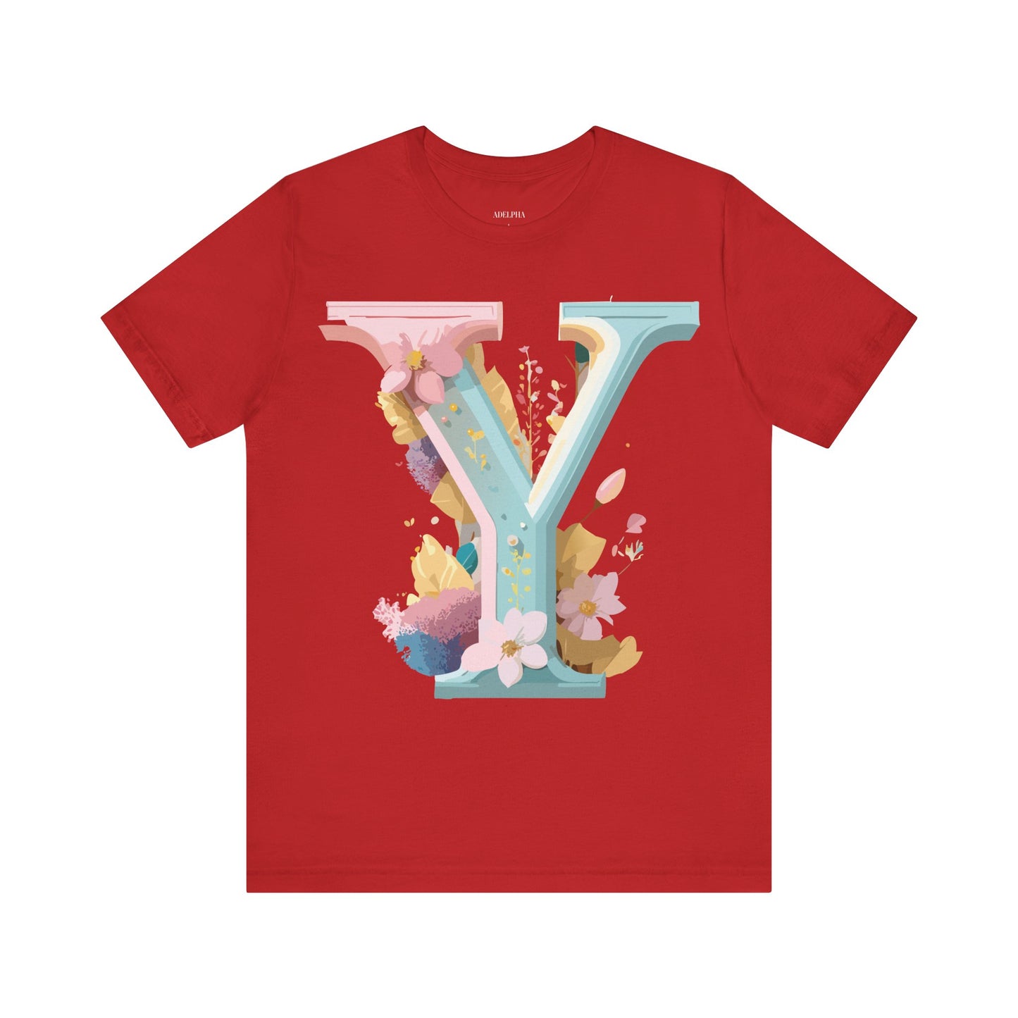 Natural Cotton Tee Shirt - Letters Collection - Y