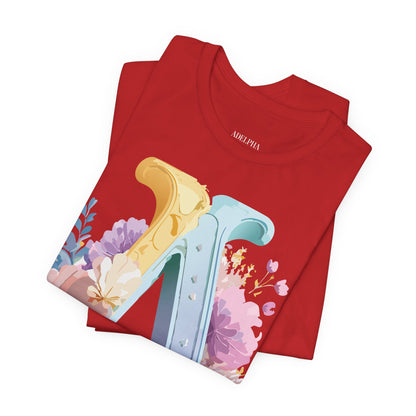 Natural Cotton Tee Shirt - Letters Collection - A Printify
