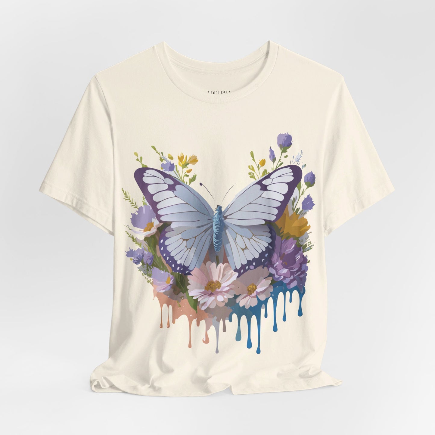 T-shirt en coton naturel avec papillon