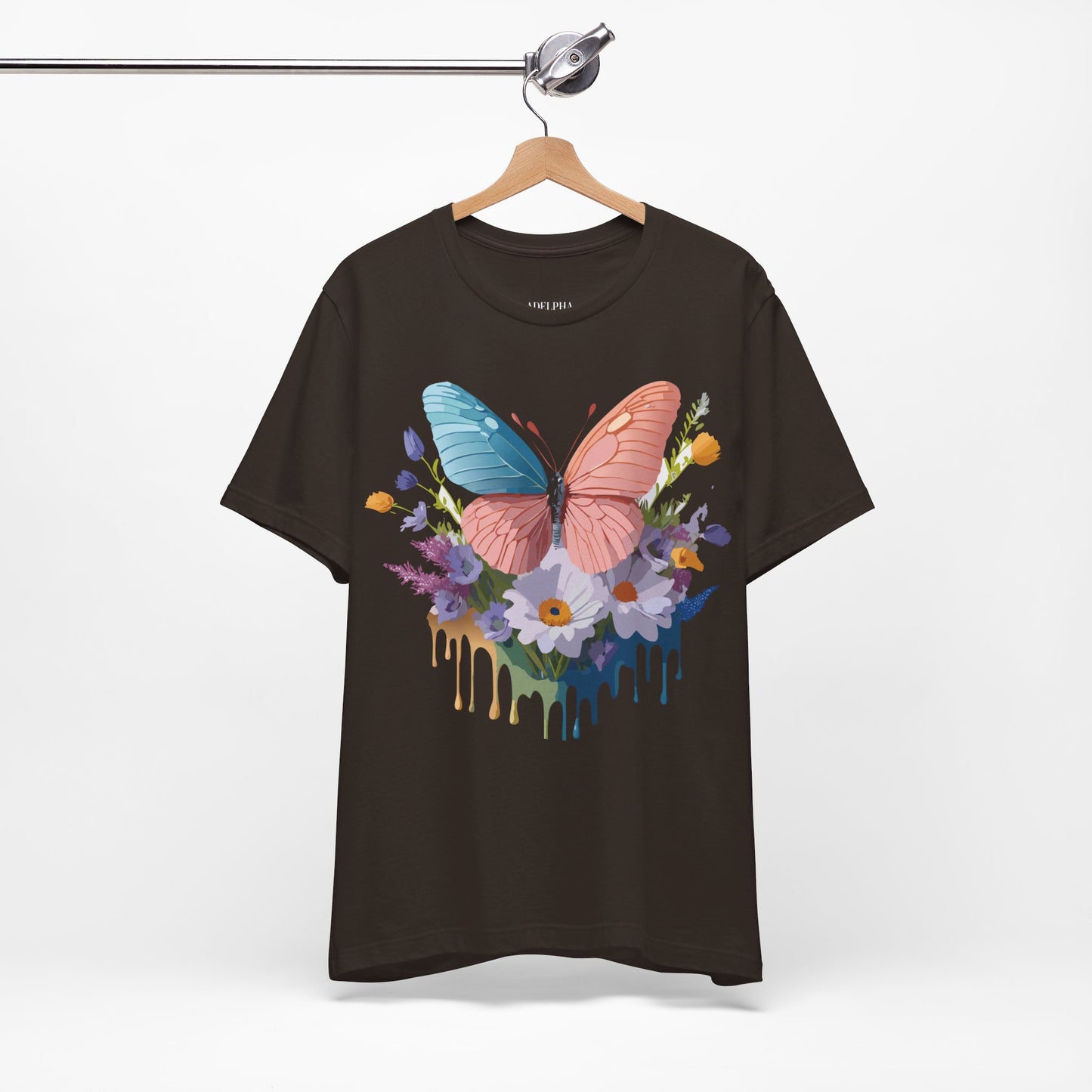 T-shirt en coton naturel avec papillon