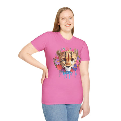 Cheetah Print Shirt Softstyle Tee Gildan 64000 100 Percent Ring Spun Cotton