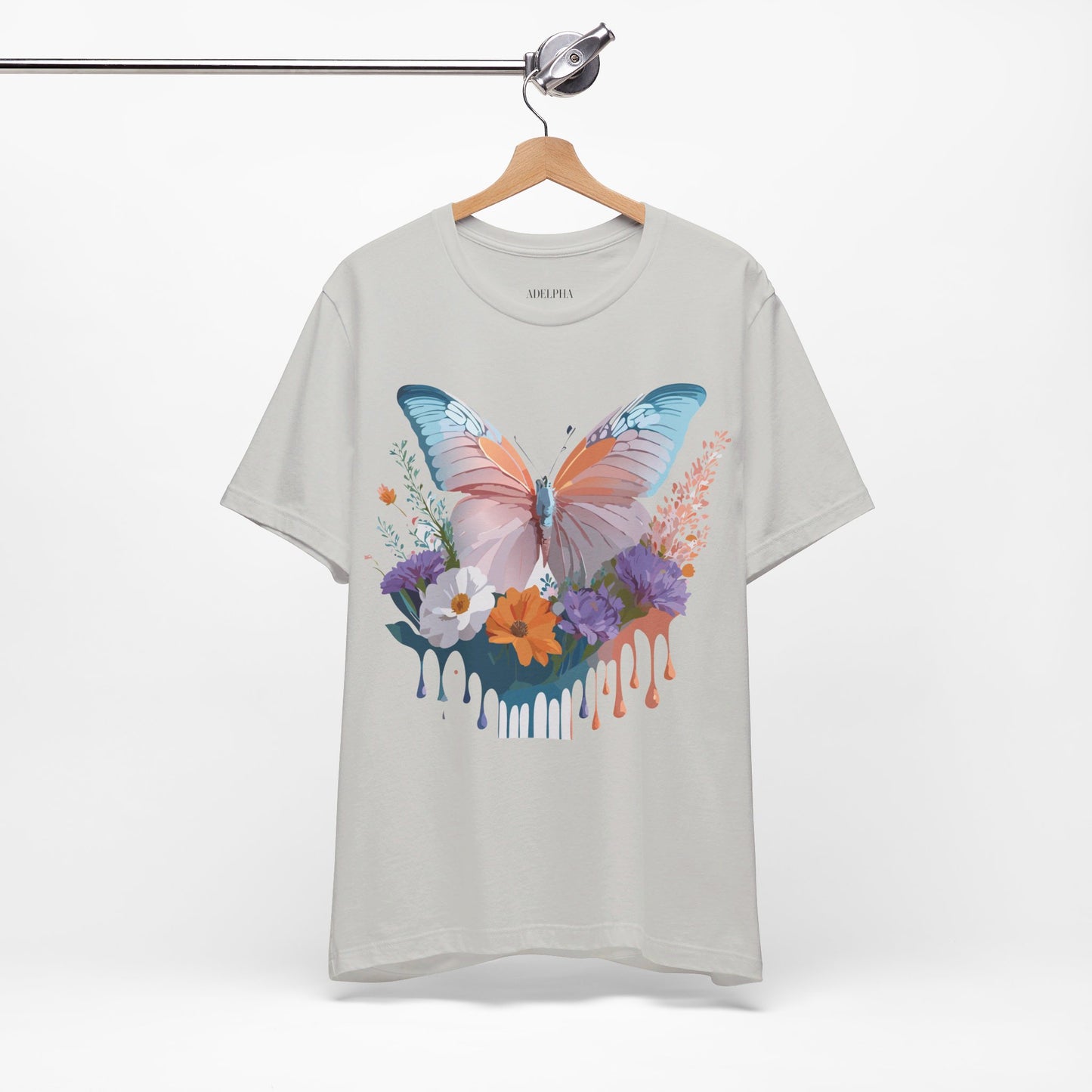 T-shirt en coton naturel avec papillon