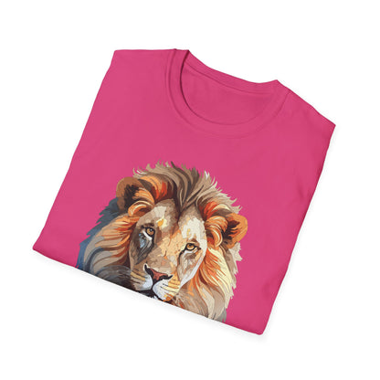 Gildan Softstyle Lion Print T Shirt Floral Tee For Unisex Everyday Comfort