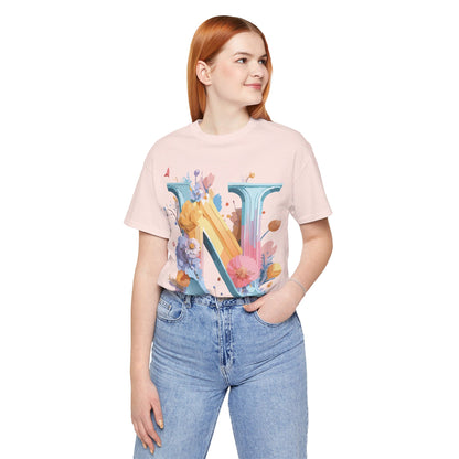 Natural Cotton Tee Shirt - Letters Collection - N Printify
