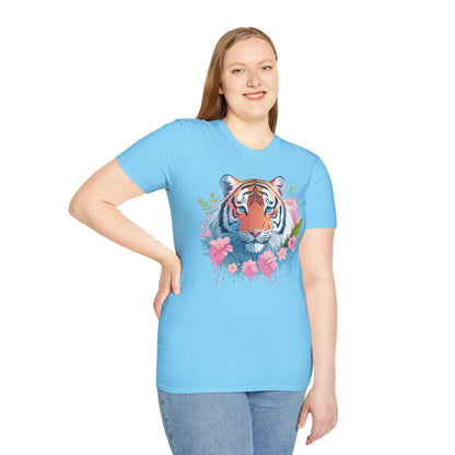 Unisex Tiger Shirt Gildan Softstyle 64000 Cotton Tee Everyday Comfort