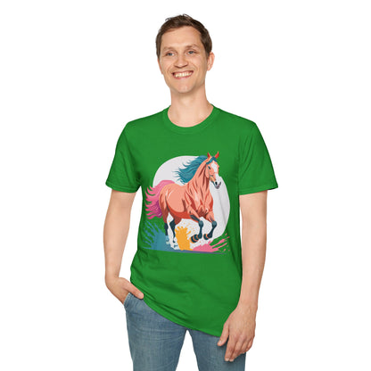 Unisex Horse Shirt Tee Gildan Softstyle 64000 Premium Ringspun Cotton