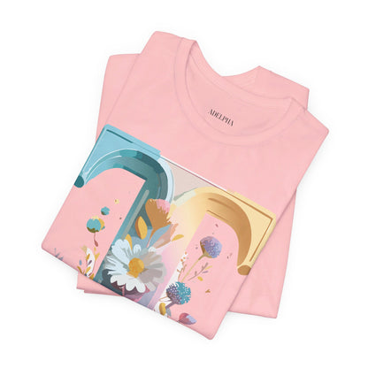 Natural Cotton Tee Shirt - Letters Collection - T Printify