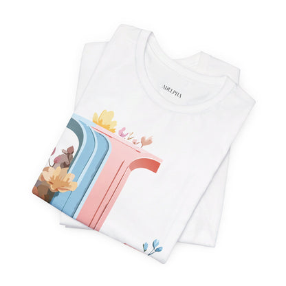Natural Cotton Tee Shirt - Letters Collection - L Printify