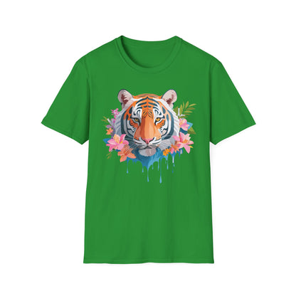 Tiger Shirt Unisex Animal Tee Gildan Softstyle 64000 Cotton Tee