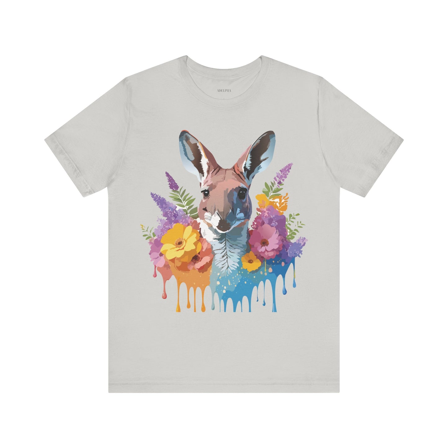 Natural Cotton Tee Shirt with Kangaroo