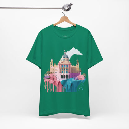 Natural Cotton Tee Shirt - Beautiful Places Collection - Madrid Printify