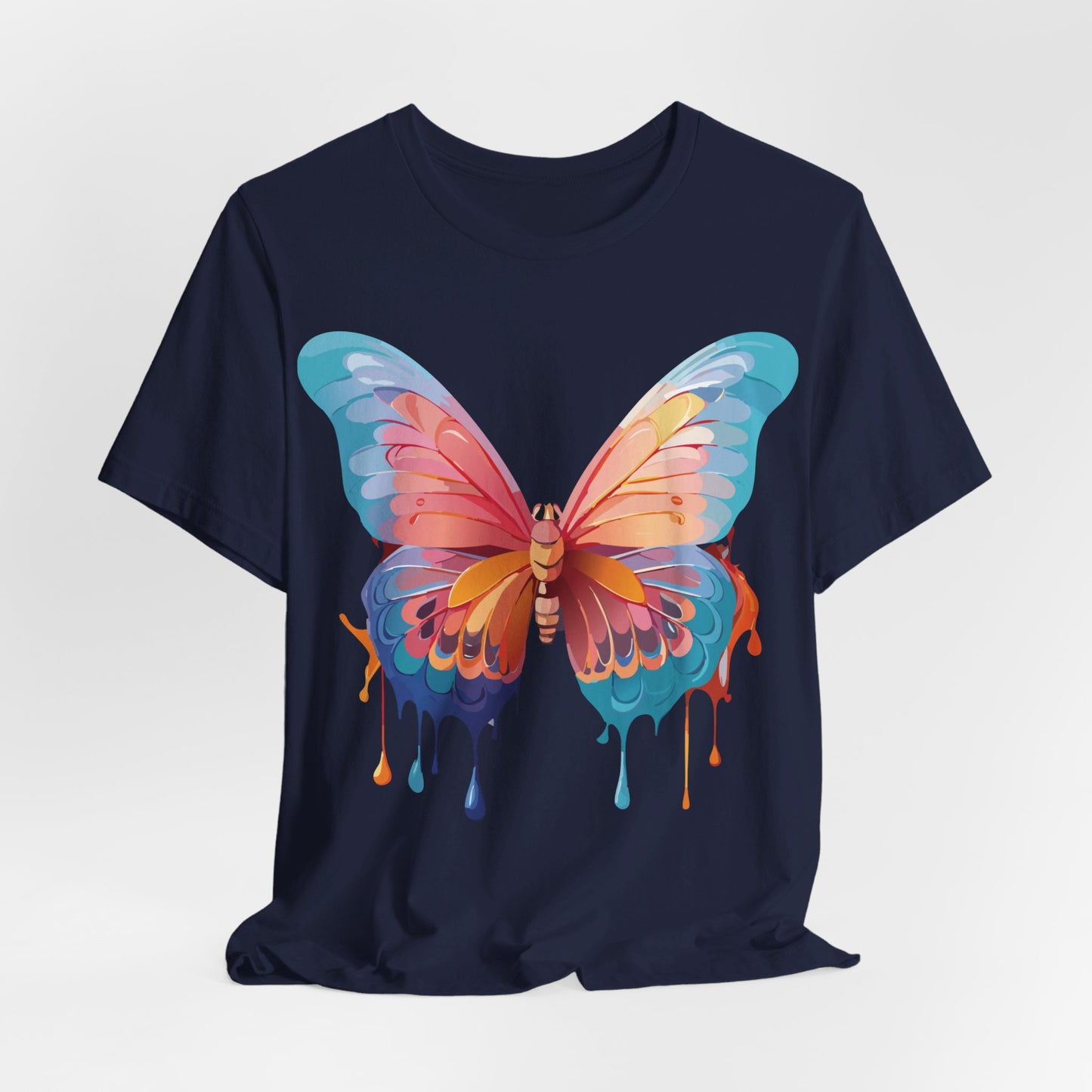 T-Shirt aus natürlicher Baumwolle mit Schmetterling