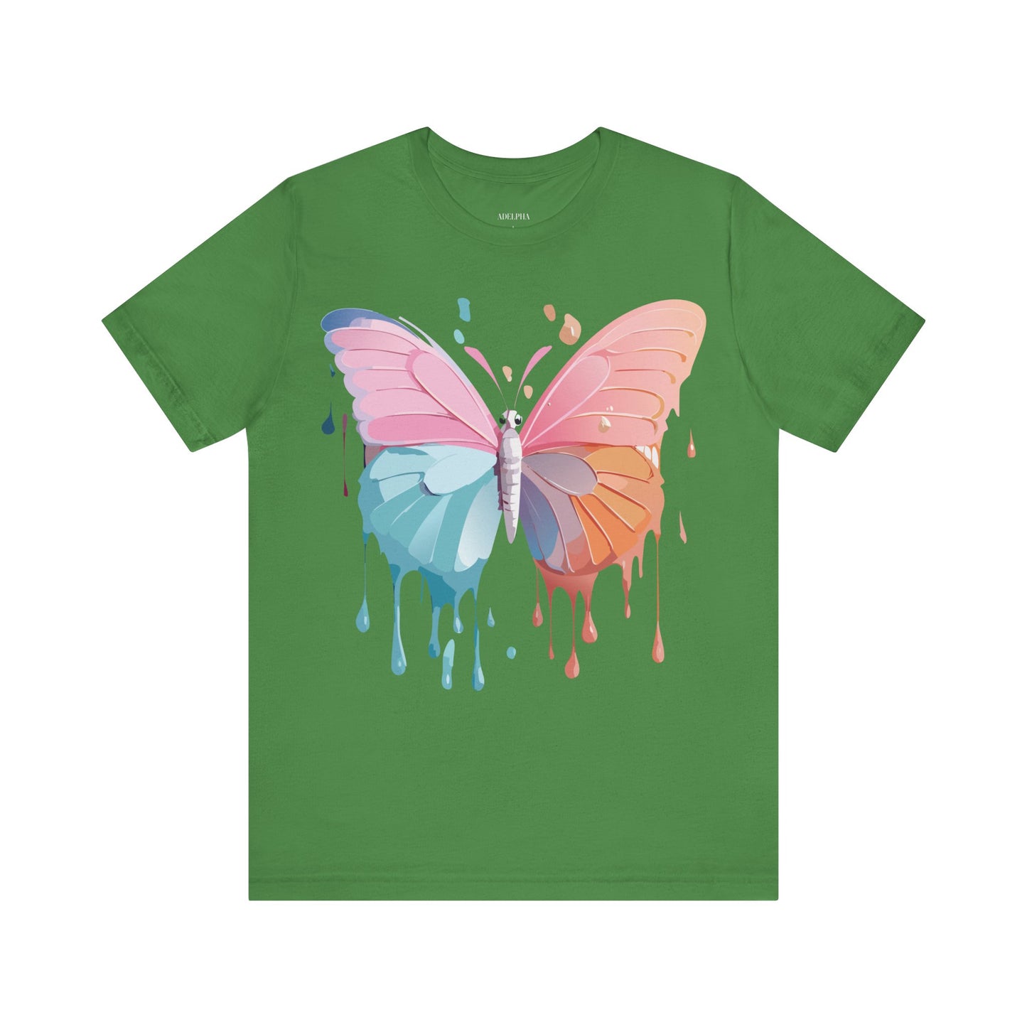 Natural Cotton Tee Shirt with Butterfly