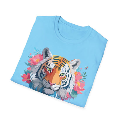 Tiger Shirt Unisex Animal Tee 100 Percent Ring Spun Cotton Softstyle
