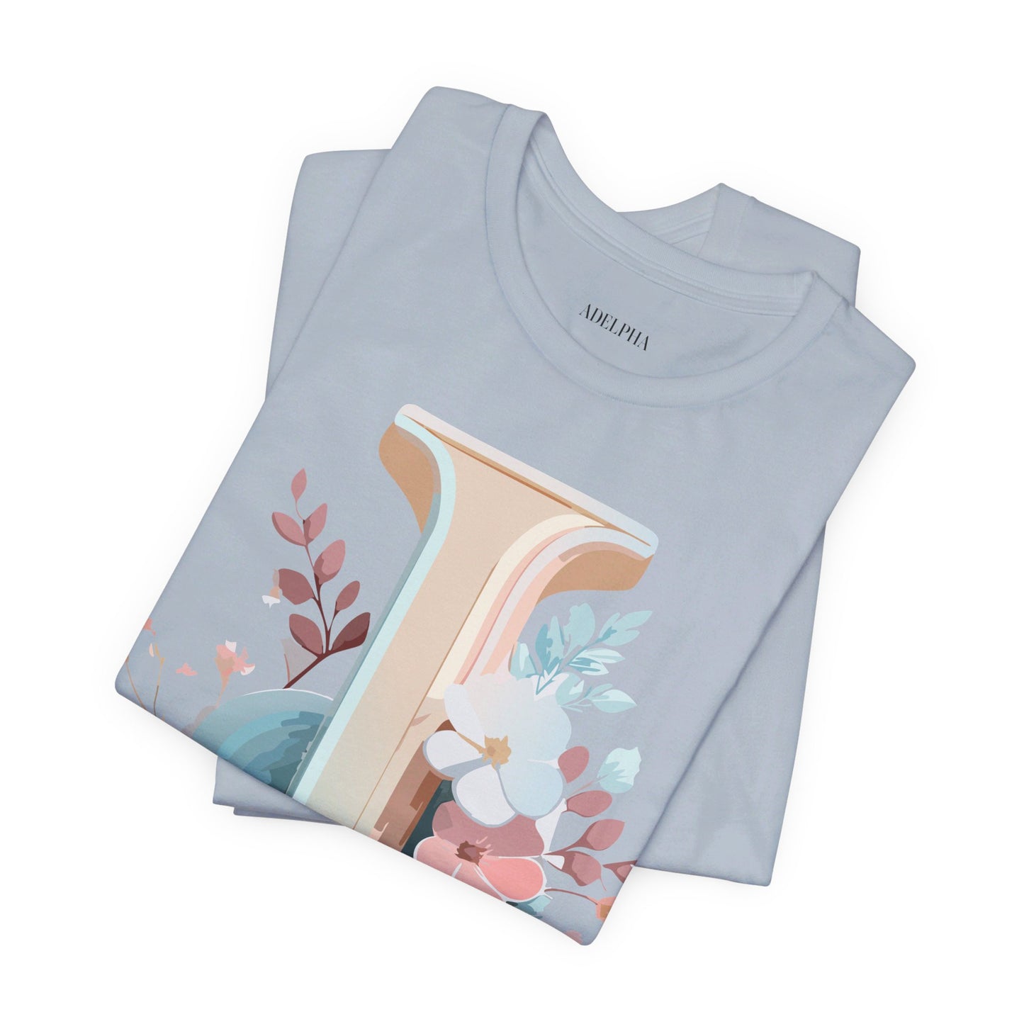 Natural Cotton Tee Shirt - Letters Collection - J