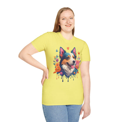 Animal Print Dog Shirt Unisex Softstyle Cotton Tee For Pet Lovers