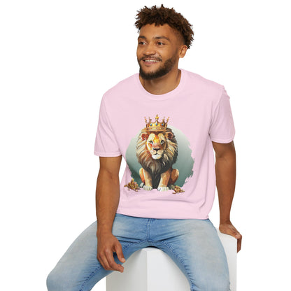 Unisex Lion Shirt Animal Tee Softstyle Gildan 64000 100 Percent Cotton Tee