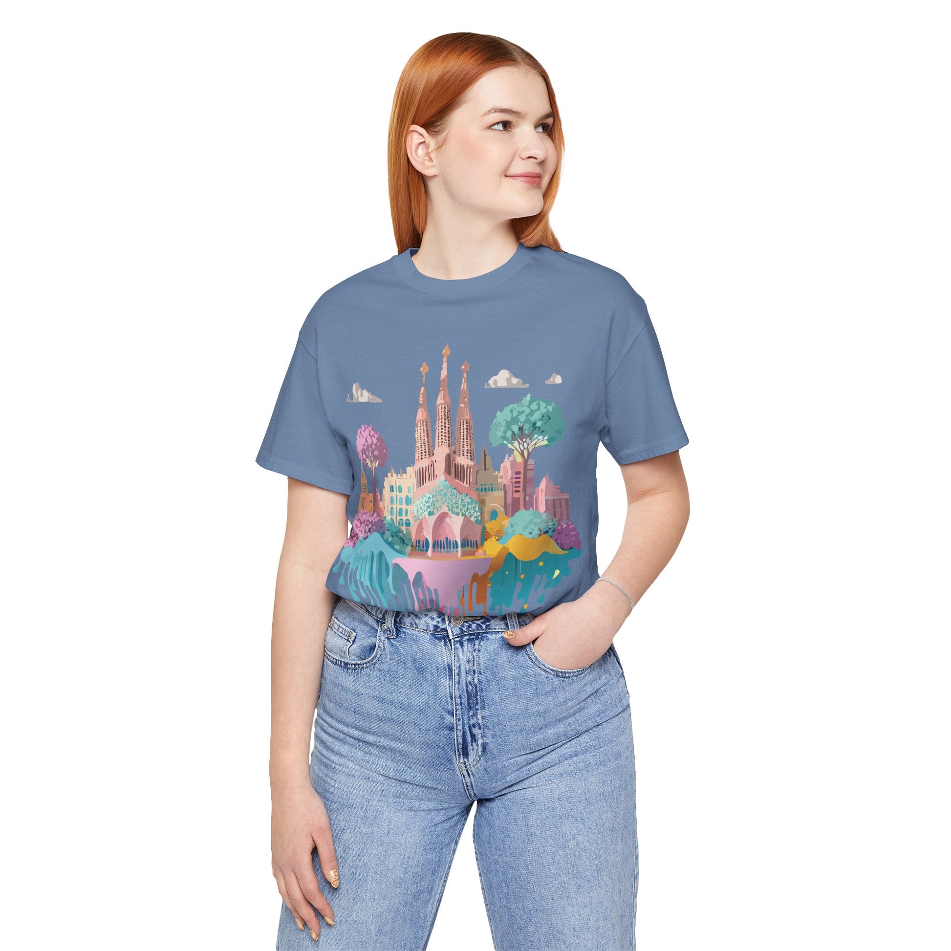 Tourist Shirt, Shirt with Barcelona - ADELPHA