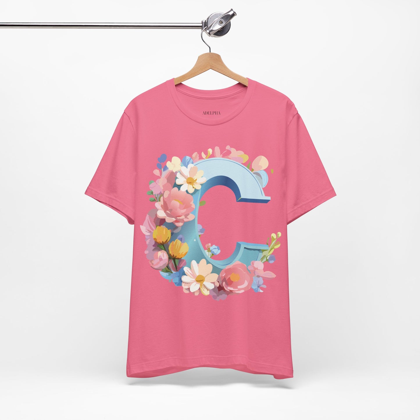 Natural Cotton Tee Shirt - Letters Collection - C