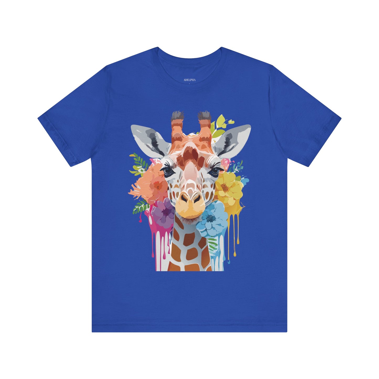 Natural Cotton Tee Shirt with Giraffe