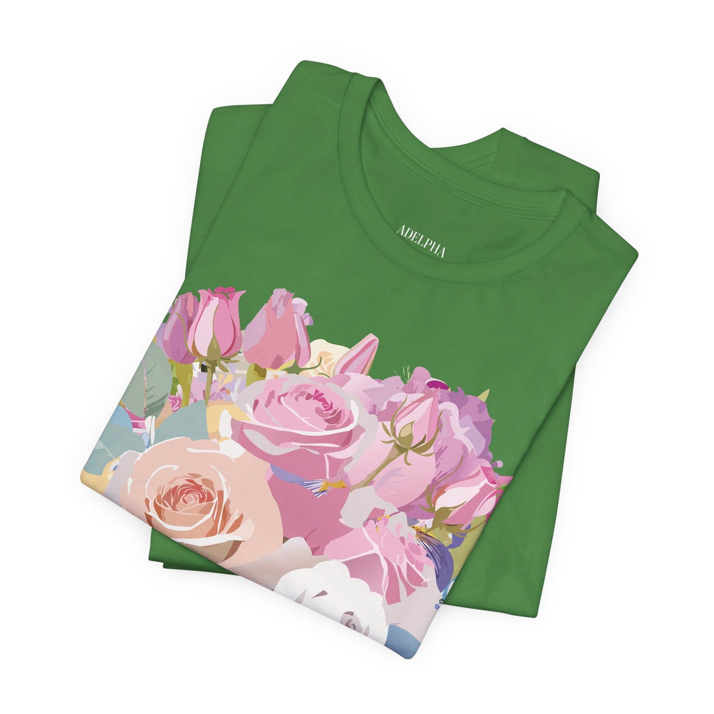 T-Shirt aus natürlicher Baumwolle mit Blumen