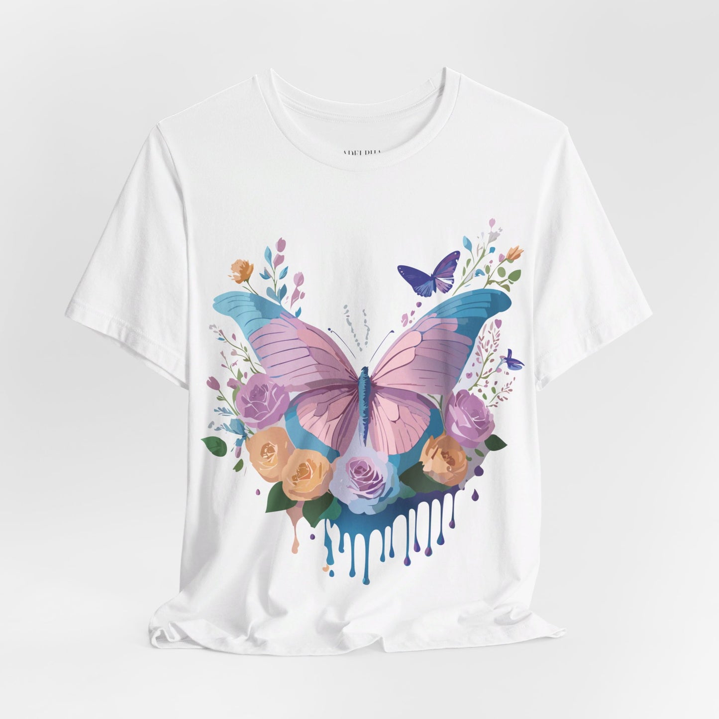 T-Shirt aus natürlicher Baumwolle mit Schmetterling