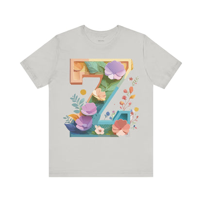 Natural Cotton Tee Shirt - Letters Collection - Z Printify