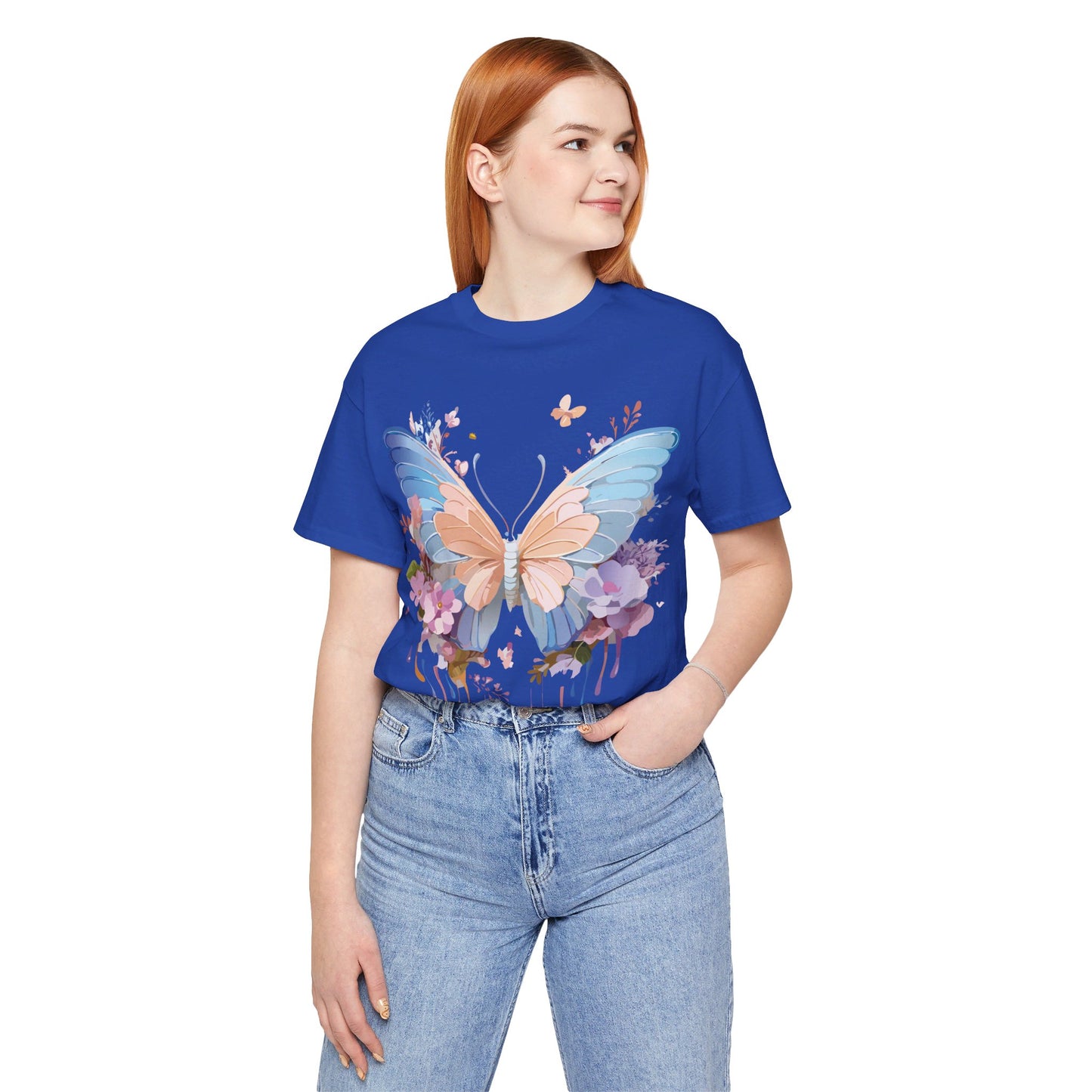 T-shirt en coton naturel avec papillon