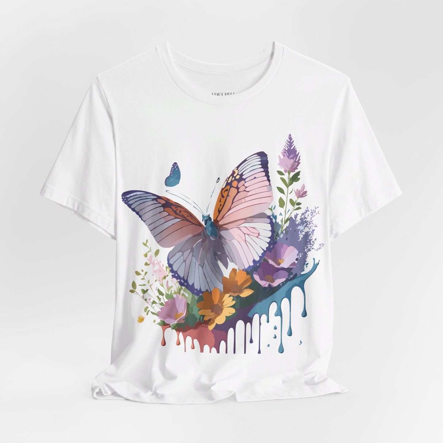 T-shirt en coton naturel avec papillon