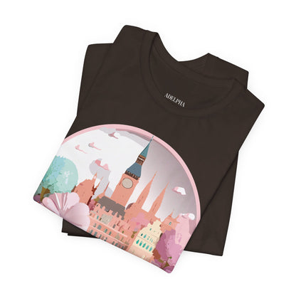 Natural Cotton Tee Shirt - Beautiful Places Collection - Prague Printify