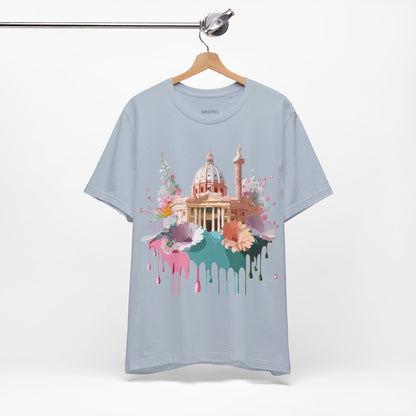 Natural Cotton Tee Shirt - Beautiful Places Collection - Rome Printify