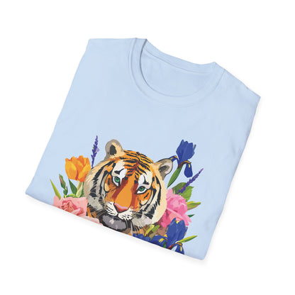 Tiger Shirt Unisex Animal Tee Gildan Softstyle 64000 100 Percent Cotton