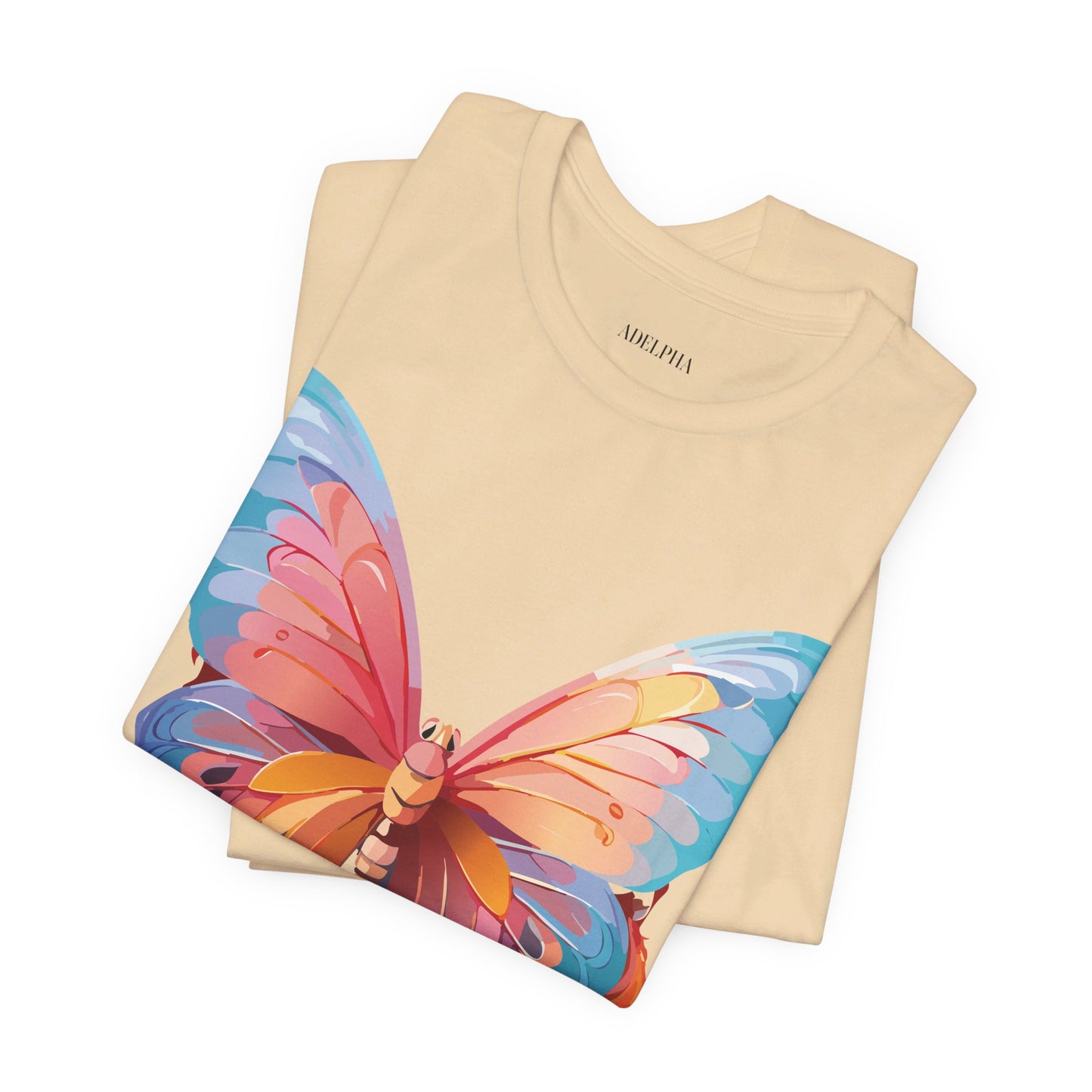 T-Shirt aus natürlicher Baumwolle mit Schmetterling