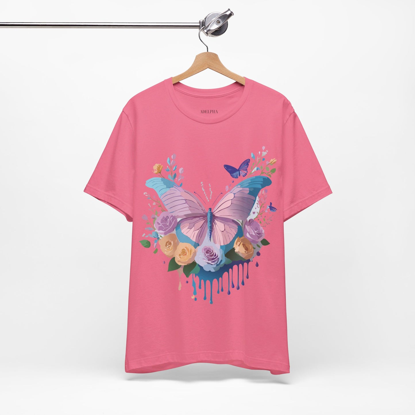 T-Shirt aus natürlicher Baumwolle mit Schmetterling