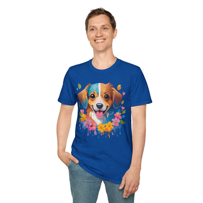 Dog Shirt Unisex Animal Tee 100 Percent Cotton Gildan Softstyle 64000