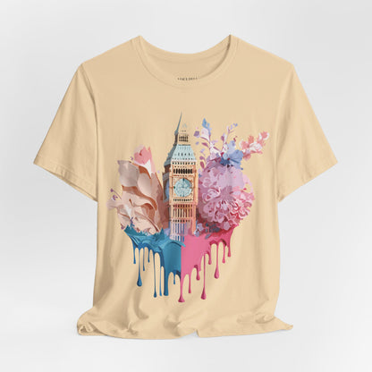 Natural Cotton Tee Shirt - Beautiful Places Collection - London Printify
