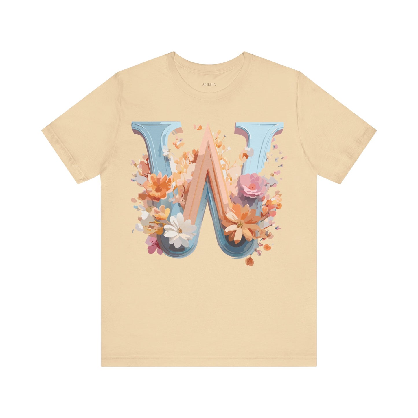 Natural Cotton Tee Shirt - Letters Collection - W