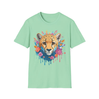 Cheetah Print Shirt Unisex Softstyle Tee Gildan 64000 Premium Comfort