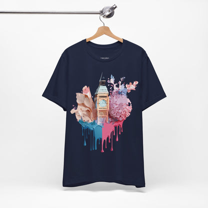 Natural Cotton Tee Shirt - Beautiful Places Collection - London Printify