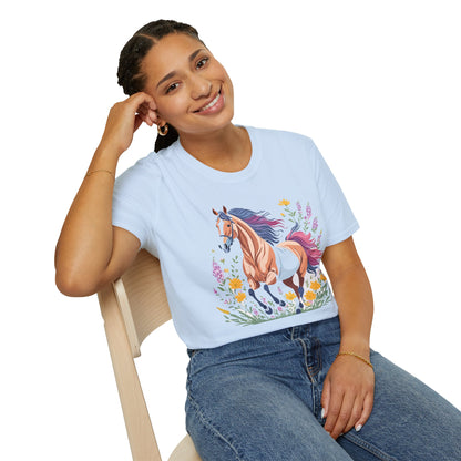 Horse Shirt Unisex Softstyle 64000 Cotton Tee Gildan 100 Percent Ring Spun