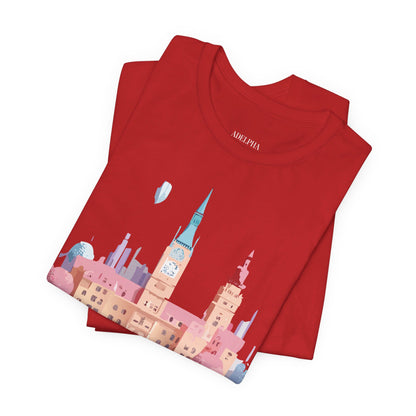 Natural Cotton Tee Shirt - Beautiful Places Collection - Prague Printify