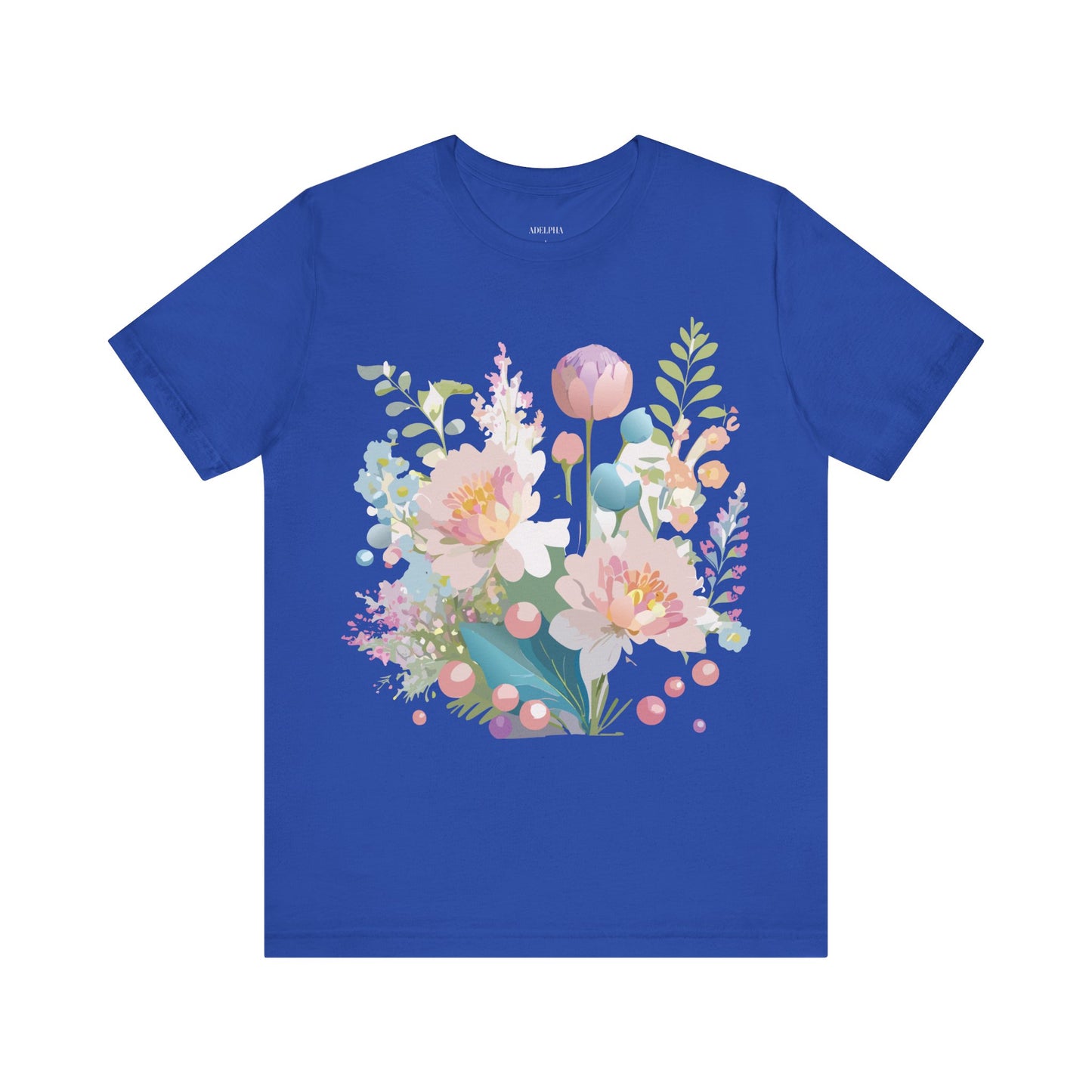 T-shirt en coton naturel avec fleurs