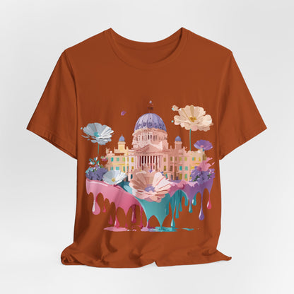 Natural Cotton Tee Shirt - Beautiful Places Collection - Madrid Printify