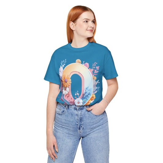Natural Cotton Tee Shirt - Letters Collection - O Printify