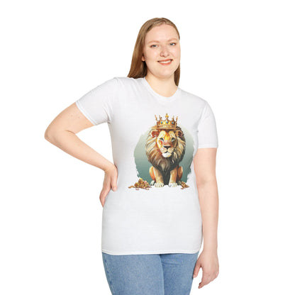 Unisex Lion Shirt Animal Tee Softstyle Gildan 64000 100 Percent Cotton Tee