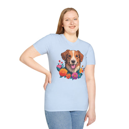 Dog Shirt Unisex Animal Tee Short Sleeve Gildan Softstyle 64000 Cotton Tee
