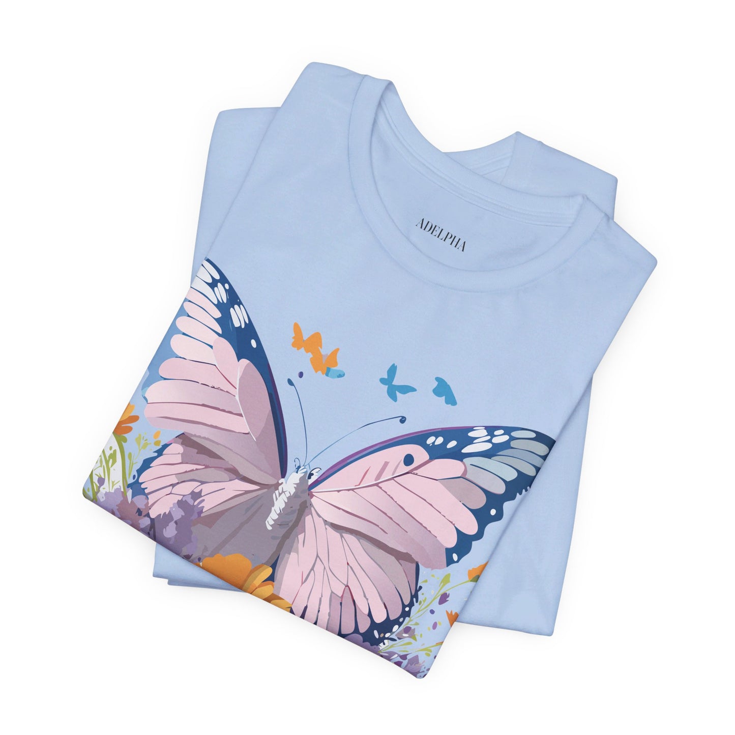 T-shirt en coton naturel avec papillon