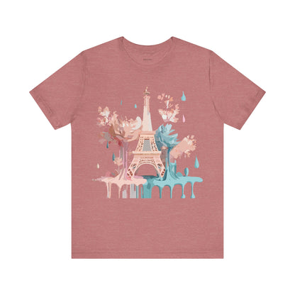 Natural Cotton Tee Shirt - Beautiful Places Collection - Paris Printify