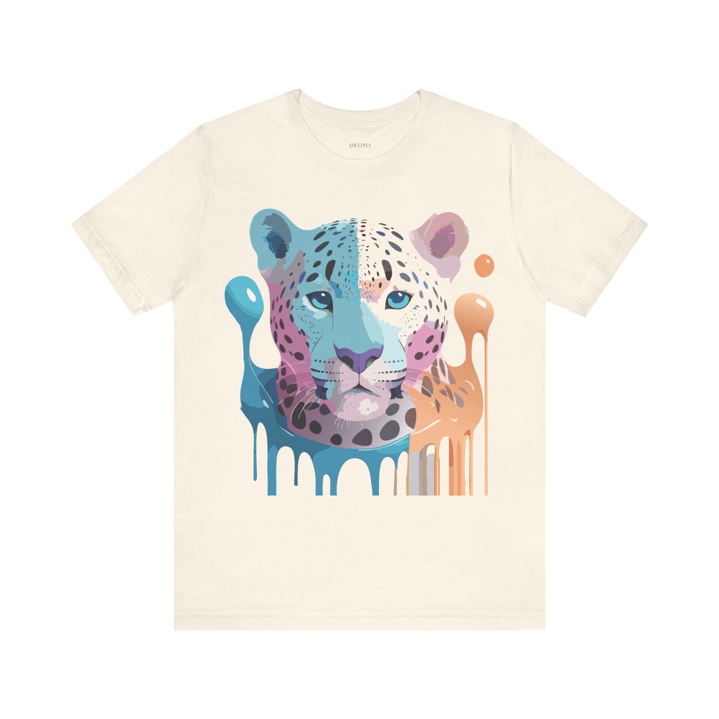 Natural Cotton Tee Shirt with Cheetah